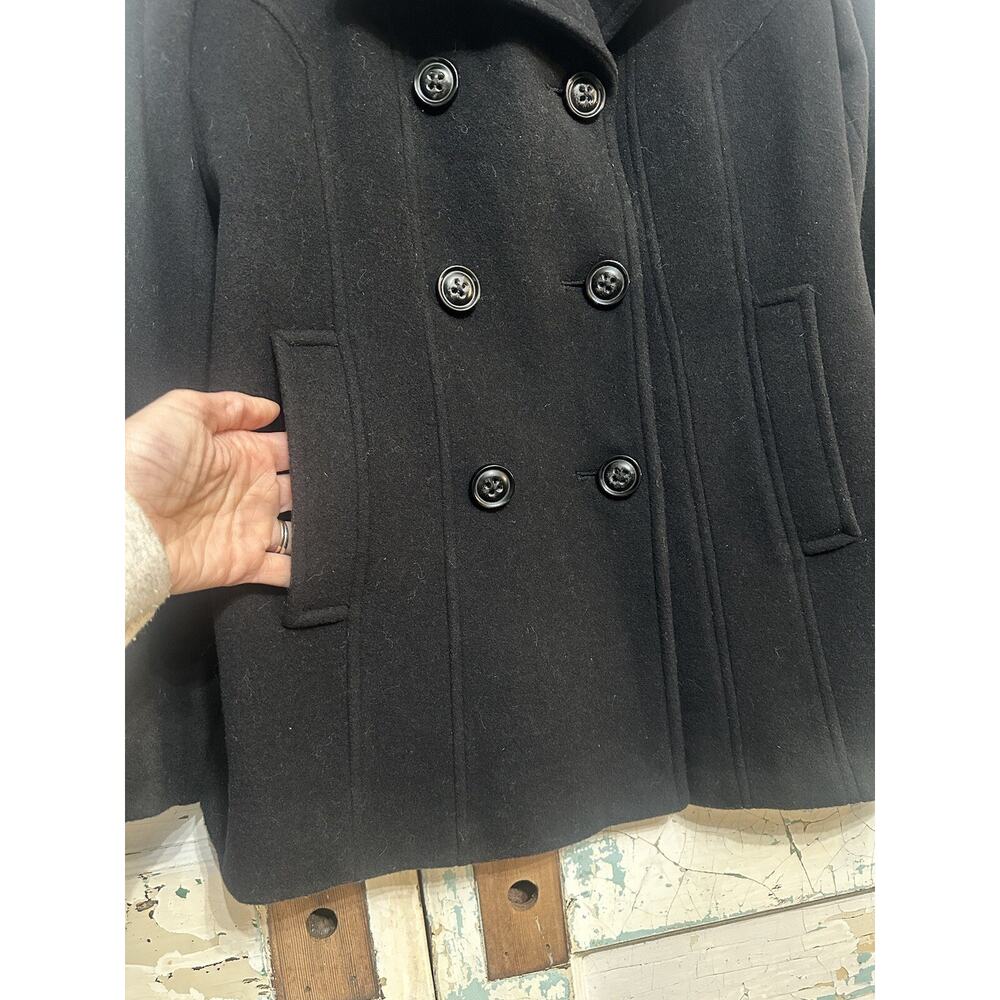 Croft & Barrow Black Wool Coat Small NWT MSRP $170 Great Present Gift - Picture 5 of 16